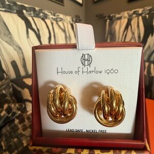 House of Harlow 1960 Gold Knot Earrings